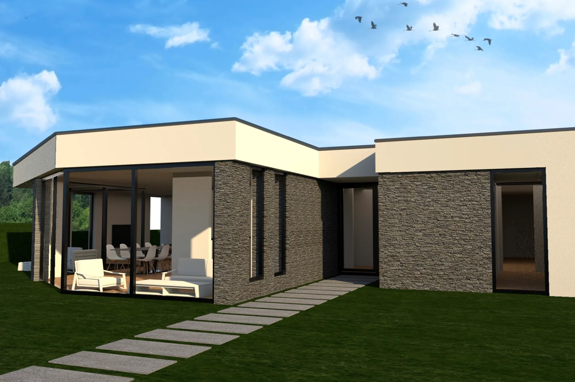 001 Aanzicht Moderne-bungalow-ter-aar-2 001 Aanzicht Moderne-bungalow-ter-aar-2