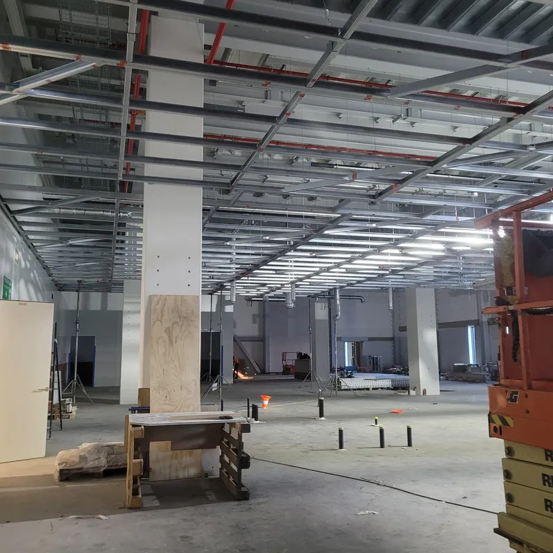 Constructief staalframe plafond ASML