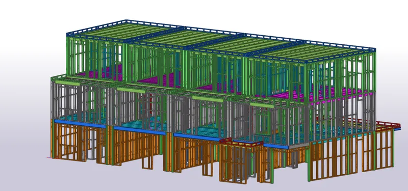 IJmuiden rijwoning staalframe staalframebouw