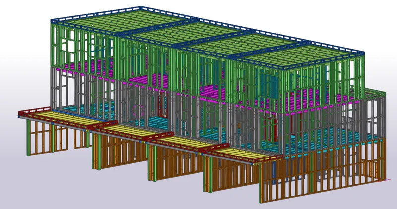 IJmuiden rijwoning staalframe staalframebouw